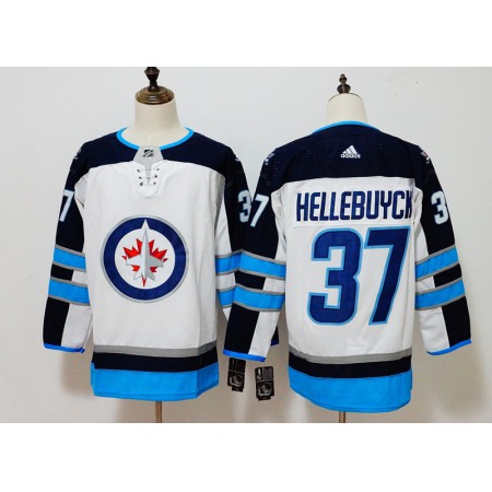 Men's Winnipeg Jets #37 Connor Hellebuyck White Stitched NHL Jersey