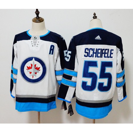 Men's Winnipeg Jets #55 Mark Scheifele White Stitched NHL Jersey