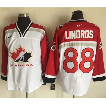 Team CA. #88 Eric Lindros White/Red Throwback Stitched NHL Jersey