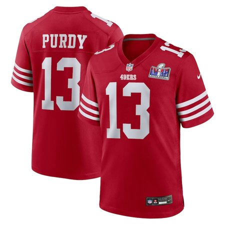 Men's San Francisco 49ers #13 Brock Purdy Scarlet Super Bowl LVIII Game Jersey