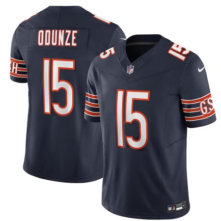 Men's Chicago Bears #15 Rome Odunze Navy 2024 NFL Draft First Round Pick Player F.U.S.E. Vapor Untouchable Limited Stitched Football Jersey
