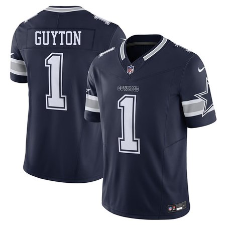 Men's Dallas Cowboys Tyler Guyton Navy 2024 NFL Draft First Round Pick Player F.U.S.E. Vapor Untouchable Limited Stitched Football Jersey