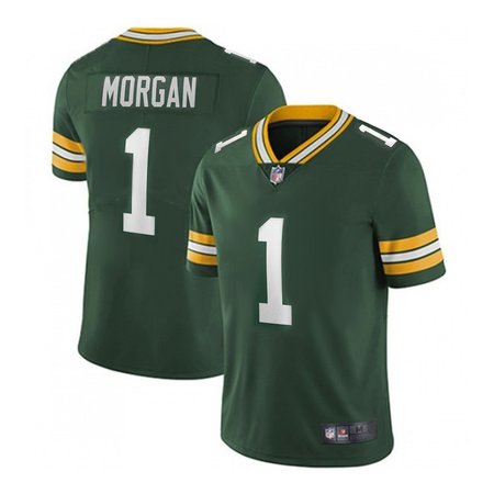 Men's Green Bay Packers #1 Jordan Morgan Green 2024 NFL Draft First Round Pick Player F.U.S.E. Vapor Untouchable Limited Stitched Football Jersey