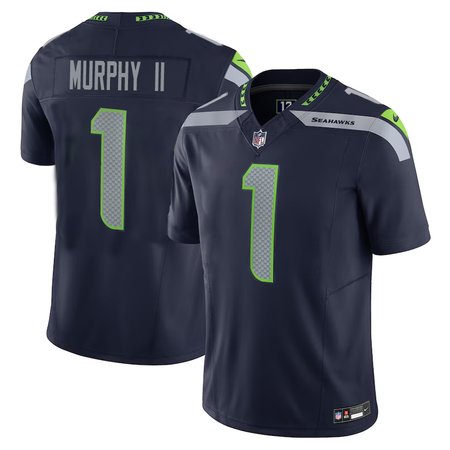 Men's Seattle Seahawks Byron Murphy II College Navy 2024 NFL Draft First Round Pick Player F.U.S.E. Vapor Untouchable Limited Stitched Football Jersey
